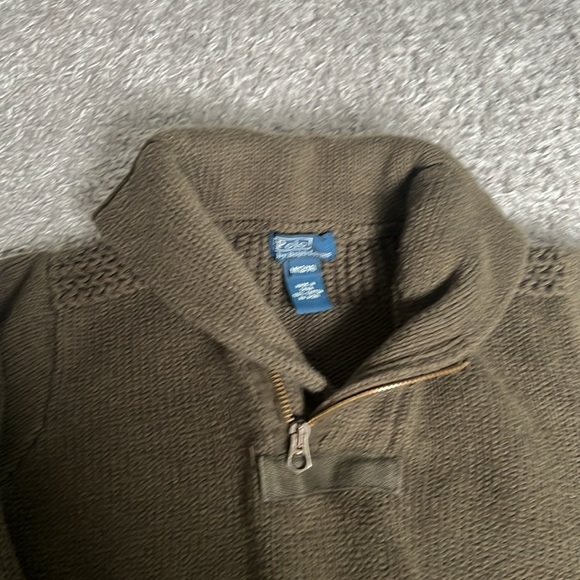 Olive green heavy sweater for boys - Picture 2 of 6